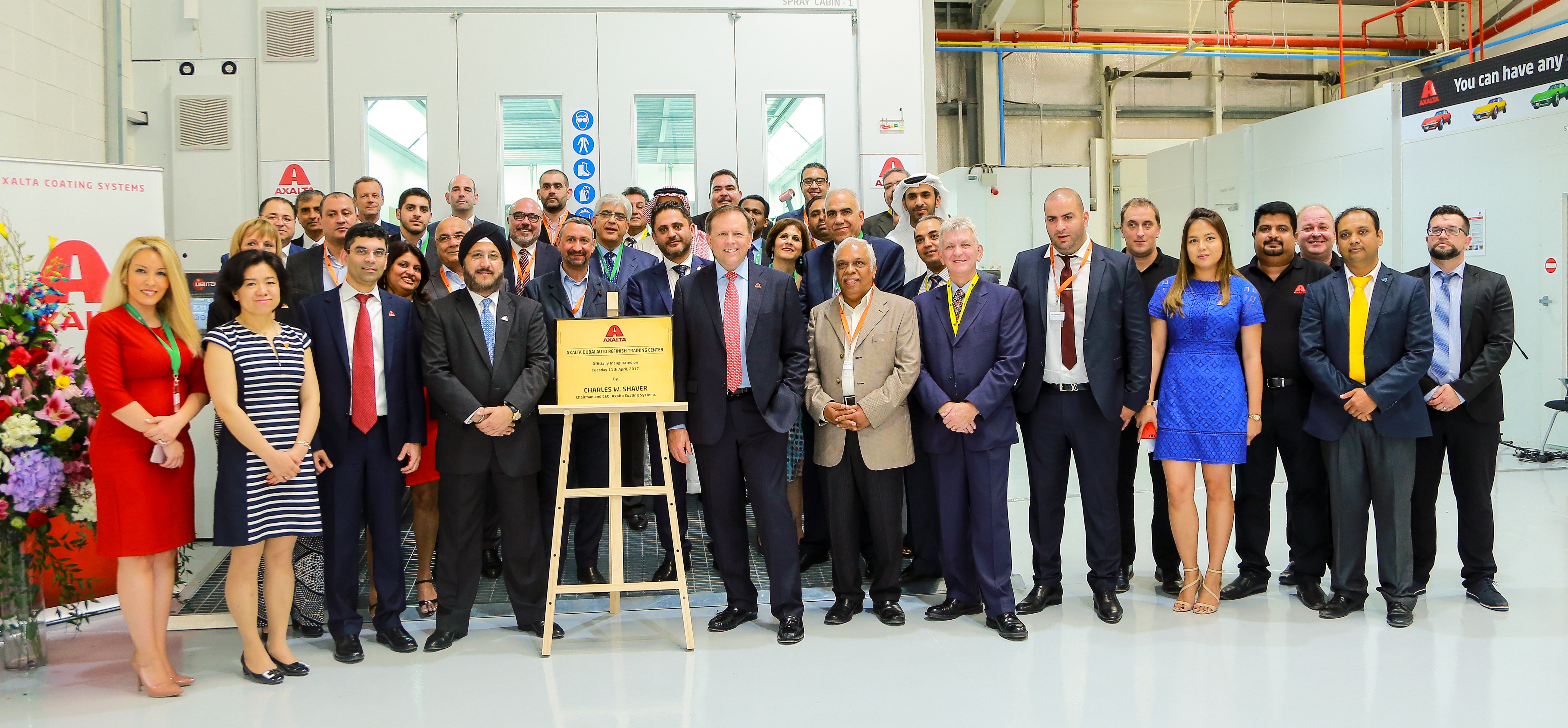 Celebrating the opening of the Axalta Refinish Regional Training Center, Dubai, UAE